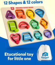 Coogam Wooden Colour Shape Art.294588 Montessori Wooden Puzzle Board