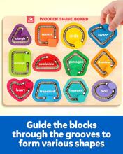 Coogam Wooden Colour Shape Art.294588 Montessori Wooden Puzzle Board