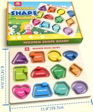 Coogam Wooden Colour Shape Art.294588 Montessori Wooden Puzzle Board