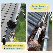 Bebe Basic Gutter Cleaner Art.294720 Telescopic Handle with 180° Swivel Head & Replaceable Brush