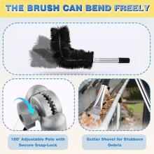 Bebe Basic Gutter Cleaner Art.294720 Telescopic Handle with 180° Swivel Head & Replaceable Brush