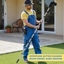 Bebe Basic Gutter Cleaner Art.294720 Telescopic Handle with 180° Swivel Head & Replaceable Brush