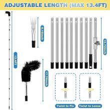 Bebe Basic Gutter Cleaner Art.294720 Telescopic Handle with 180° Swivel Head & Replaceable Brush