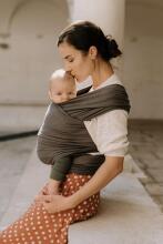 La Bebe™ Huggi Sling Cotton Grey Cloud Art.294742 Bērnu sling no dabīga kokvilna  (470x54 cm)