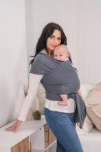 La Bebe™ Huggi Sling Cotton Grey Cloud Art.294742 Bērnu sling no dabīga kokvilna  (470x54 cm)
