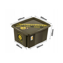 Box with lid 24L Karolina &ldquo;Emoji Danger&rdquo; 42.5x35.5x22.5cm olive color