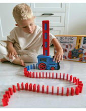 WOOPIE Electric Train Engine for Domino Blocks with Steam 80 pcs