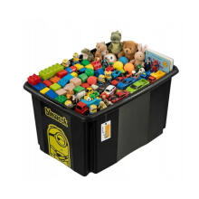 Box with lid 45L Karolina &ldquo;Minions Mosaic&rdquo; 55.5x40x30cm black