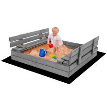 Premium wooden sandpit SBP120SET01X 120 x 120 cm set