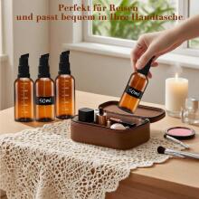 Empty Glass Bottles Brown with Sticker Funnel Art.294985   Amber Glass Lotion Bottles with Pump Dispenser,50ml,1 psc