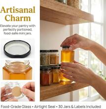 Tebery  Jam Jars Art.294988 jam jar with label, 45 ml. 1 pc.