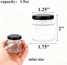 Tebery  Jam Jars Art.294988 jam jar with label, 45 ml. 1 pc.