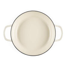 Salter BW13772C Chester 2.8L Shallow Cast Iron Casserole Pot 30 cm, Cream