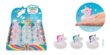 Rainbow Power - Bath duck glitter unicorn, 3 assorted
