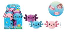 Plush High-Bounce Axolotl Ball Ø 7cm, 3 assorted