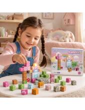 Woopie Magnetic Building Cubes 48 pcs Montessori Educational 3D Puzzle
