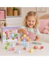 Woopie Magnetic Building Cubes 48 pcs Montessori Educational 3D Puzzle