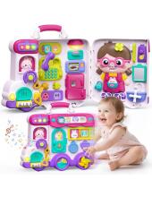 WOOPIE Interactive Manipulative Board Busy Car Suitcase 3in1 Sound Light