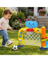 WOOPIE BABY Interactive Sports Center 2in1: Goal and Basket with Elephant