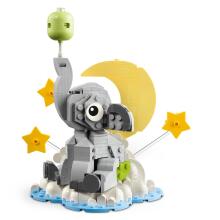 LEGO ikoniskais mazais zilonis debesīs