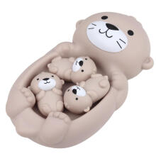 Bath Toy Set Otter Family Basket Balls 7 pcs.