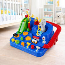 Car Obstacle Course Interactive Educational Parking Lot 4 Cars Blue