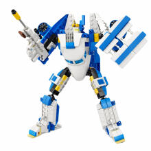 Building Blocks Passenger Plane Robot 2in1 Lights 417 pcs.