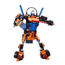 Construction Bricks Car Robot Racer 2in1 Orange 322 pcs.