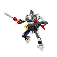 Construction Bricks Sports Car Robot 2in1 White 320 pcs.