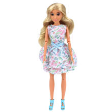 Anlily Doll with Dog, Floral Dress, Bag, Snacks, Accessories Set