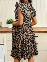 Moonlight&Mama Maternity Dress Art.296150 Leopard  Short sleeve maternity/nursing nightgown