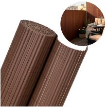 PVC cover masking 400x100 cm mat for balcony, terrace, fence, brown