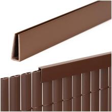 Vāks, 100 cm profils PVC maskēšanas pārsegam balkonam, terasei, žogam, brūns