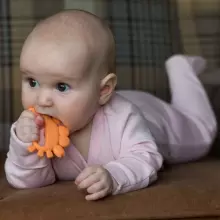 Baboo Silicone Teether Crab Art.296459 Silicone rattle (100% natural)