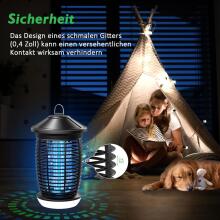 Insect Killer Electric Mosquito Art.296480 Lamp with USB-C Charge for Camping, Garden, Balcony, Bedroom, Mosquito Trap with Hanging Hook