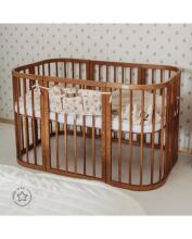 Waldin Baby Collection Bed Crib  7 in 1 Art.296539 Vintage Multifunctional wooden 7-in-1 transforming crib