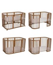 Waldin Baby Collection Bed Crib  7 in 1 Art.296539 Vintage Multifunctional wooden 7-in-1 transforming crib
