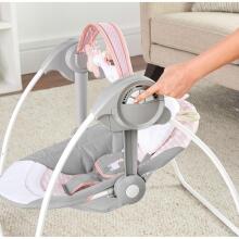 Ingenuity Comfort 2 Go Portable Baby Swing Art.296543 Pink pārnēsājams šūpuļkrēsls