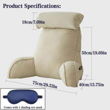 Basic CS Lline Care & Support Large Reading Pillow  Art.296544 Lime Green Daudzfunkcionāls  muguras atbalsta spilvens ar noņemamu kakla spilvenu