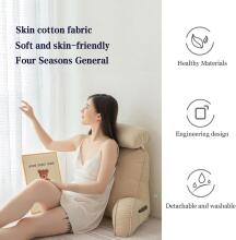 Basic CS Lline Care & Support Large Reading Pillow  Art.296546 Blue Grey Large reading pillow, back support pillow with removable neck cushion