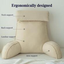 Basic CS Lline Care & Support Large Reading Pillow  Art.296548 Emerald Green Daudzfunkcionāls  muguras atbalsta spilvens ar noņemamu kakla spilvenu