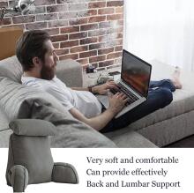 Basic CS Lline Care & Support Large Reading Pillow  Art.296549 Light Grey Large reading pillow, back support pillow with removable neck cushion