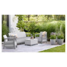Dārza mēbeļu komplekts Scandi Linea 3 Seater Set gaiši pelēks/tumša tērauda pelēks