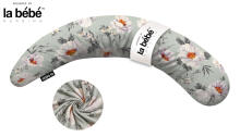 La Bebe™ Moon Satin Art.3355 Grey Дополнительный сатиновый чехол из хлопка для подушки-подковы для беременных 36x185 см