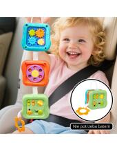 WOOPIE BABY Sensory Manipulative Cube 6in1 Izglītojošā Interaktīvā Rotaļlieta