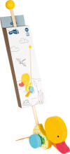 Wooden Pull Along Duck  Art.296814 Velkama pīlīte ar rokturi