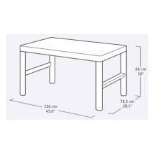 Садовый стол Lyon Table Rezolith (2 варианта конфигурации), бежевый