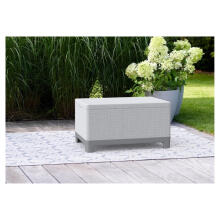 Dārza galdiņš/uzglabāšanas kaste Scandi Storage Table gaiši pelēks/tumša tērauda pelēks