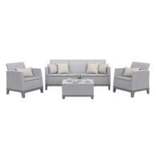 Garden furniture set Scandi Forma 3 Seater Set light grey/dark steel grey