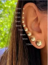 La Bebe™ Pure Silver 925 Classic Lumière Studs Art.2203472 Серебряные серьги-гвоздики позолоченные